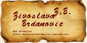 Živoslava Brdanović vizit kartica